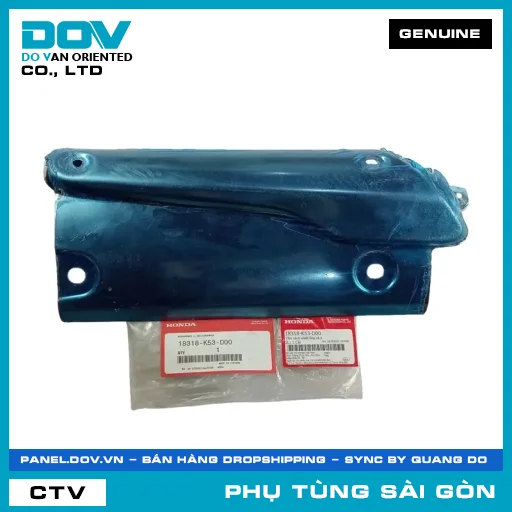 TẤM CÁCH NHIỆT ỐNG XẢ (PÔ) A | HONDA PARTS CODE 18318K53D00 — 18318K53D00