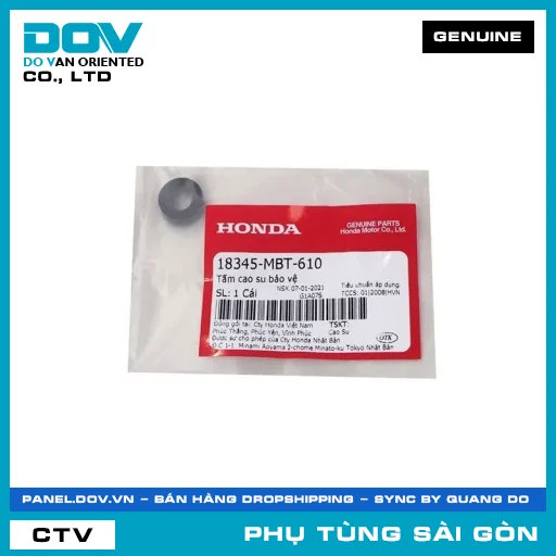 TẤM CAO SU BẢO VỆ | HONDA PARTS CODE 18345MBT610 — 18345MBT610