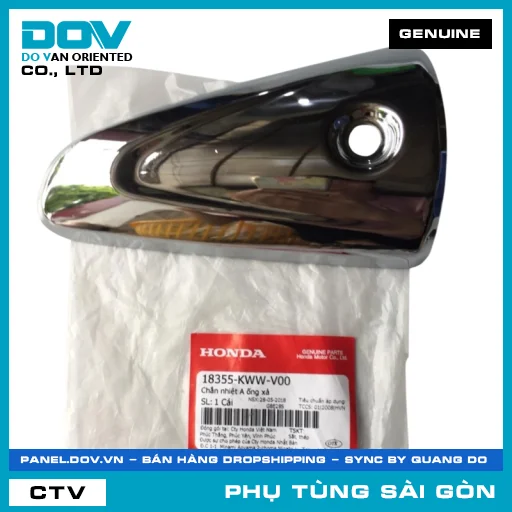 CHẮN NHIỆT A ỐNG XẢ (PÔ) | HONDA PARTS CODE 18355KWWV00 — 18355KWWV00