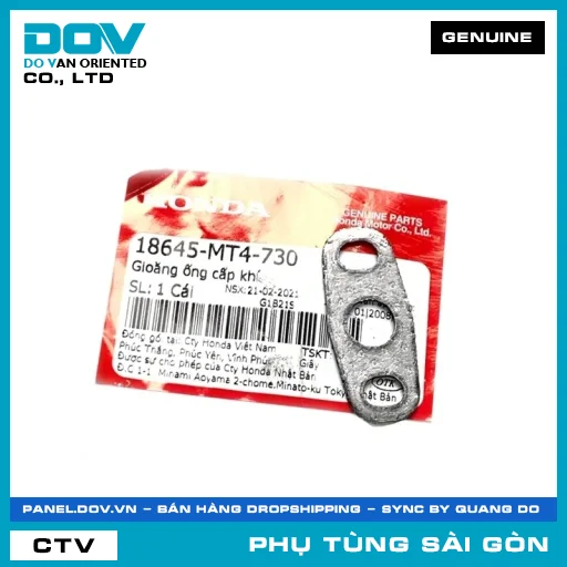 RON ỐNG CẤP GIÓ | HONDA PARTS CODE 18645MT4730 — 18645MT4730