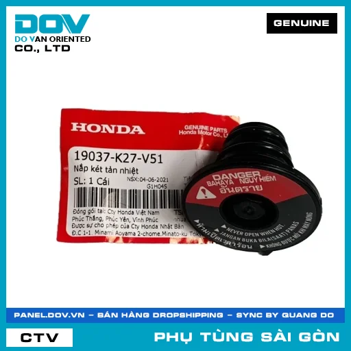 NẮP KÉT TẢN NHIỆT | HONDA PARTS CODE 19037K27V51 — 19037K27V51