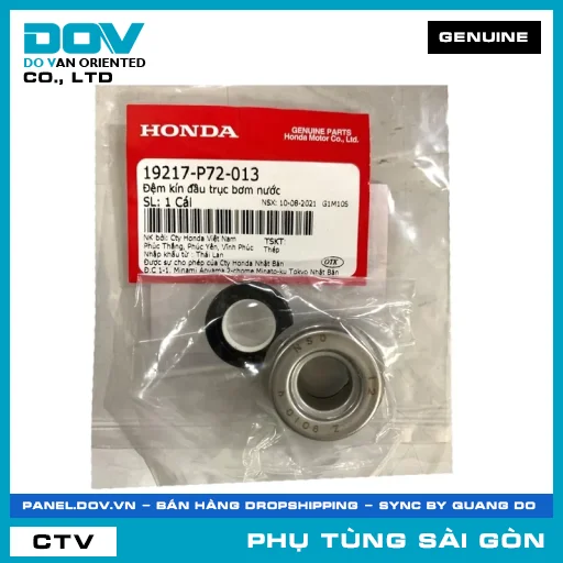 ĐỆM KÍN ĐẦU TRỤC BƠM NƯỚC | HONDA PARTS CODE 19217P72013 — 19217P72013