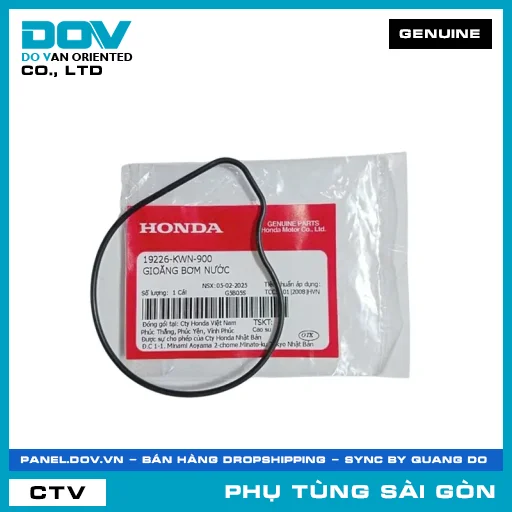 RON BƠM NƯỚC | HONDA PARTS CODE 19226KWN900 — 19226KWN900