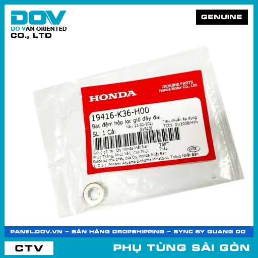 BẠC ĐỆM HỘP LỌC GIÓ DÂY ĐAI | HONDA PARTS CODE 19416K36H00 — 19416K36H00