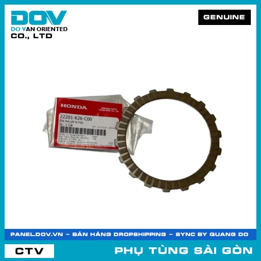 ĐĨA MA SÁT LY HỢP | HONDA PARTS CODE 22201K26C00 — 22201K26C00