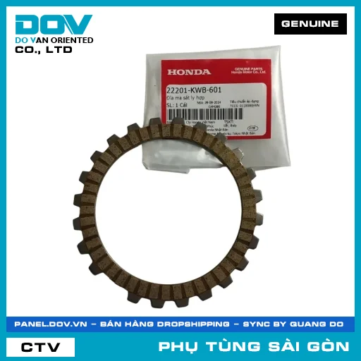 ĐĨA MA SÁT LY HỢP | HONDA PARTS CODE 22201KWB601 — 22201KWB601