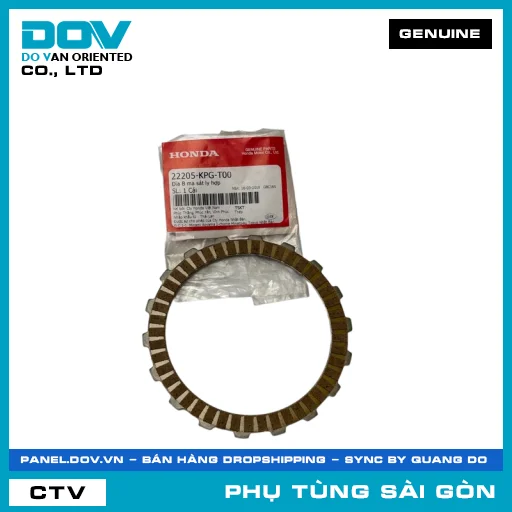 ĐĨA B MA SÁT LY HỢP | HONDA PARTS CODE 22205KPGT00 — 22205KPGT00