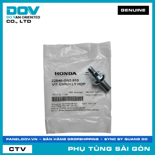 VÍT CHỈNH LY HỢP | HONDA PARTS CODE 22846GN5910 — 22846GN5910
