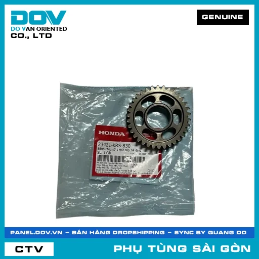 BÁNH RĂNG SỐ 1 THỨ CẤP 34 RĂNG | HONDA PARTS CODE 23421KRS830 — 23421KRS830