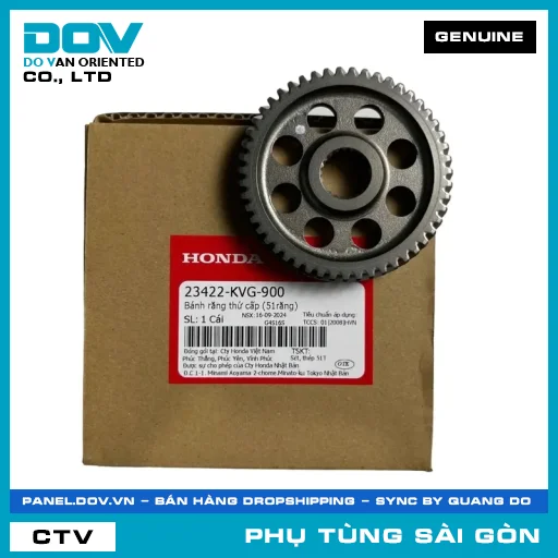 BÁNH RĂNG THỨ CẤP (51RĂNG) | HONDA PARTS CODE 23422KVG900 — 23422KVG900