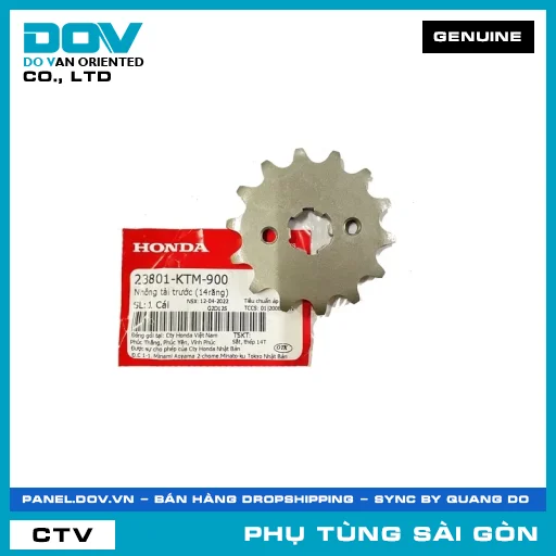 NHÔNG TẢI TRƯỚC (14RĂNG) | HONDA PARTS CODE 23801KTM900 — 23801KTM900