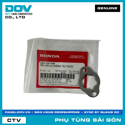 TẤM HÃM A2 NHÔNG TẢI TRƯỚC | HONDA PARTS CODE 23811KR3600 — 23811KR3600