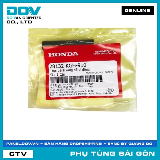 TRỤC BÁNH RĂNG ĐỀ BỊ ĐỘNG | HONDA PARTS CODE 28132KGH910 — 28132KGH910