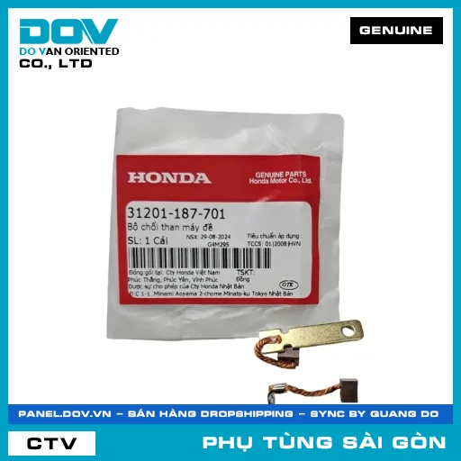 BỘ CHỔI THAN MÁY ĐỀ | HONDA PARTS CODE 31201187701 — 31201187701