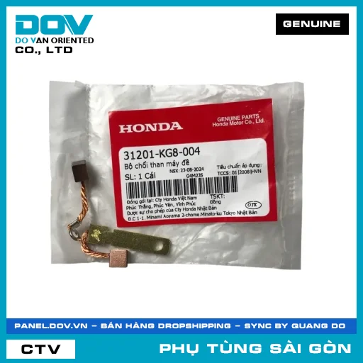 BỘ CHỔI THAN MÁY ĐỀ | HONDA PARTS CODE 31201KG8004 — 31201KG8004