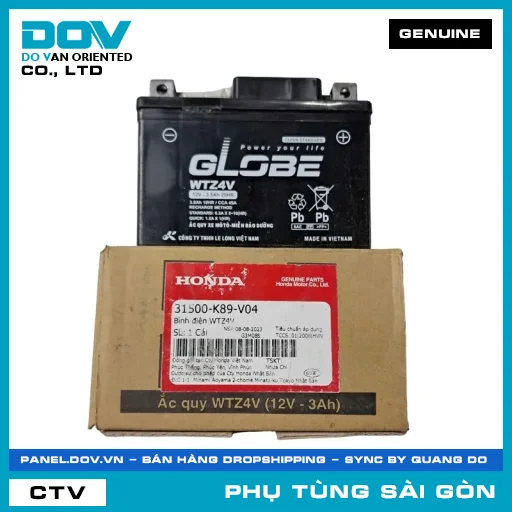 BÌNH ĐIỆN WTZ4V | HONDA PARTS CODE 31500K89V04 — 31500K89V04