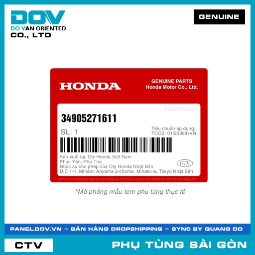 (G2) BÓNG ĐÈN 12V 18W | HONDA PARTS CODE 34905271611 — 34905271611