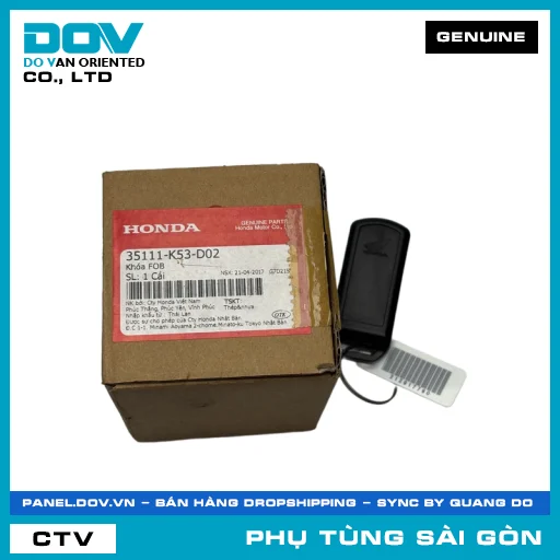 KHÓA FOB | HONDA PARTS CODE 35111K53D02 — 35111K53D02
