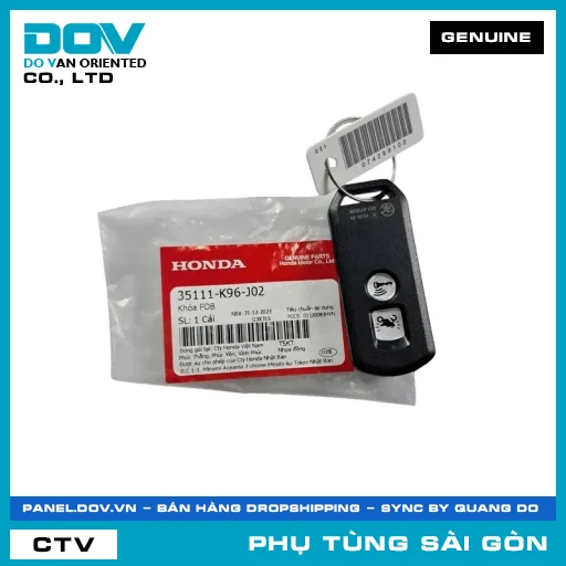 KHÓA FOB | HONDA PARTS CODE 35111K96J02 — 35111K96J02