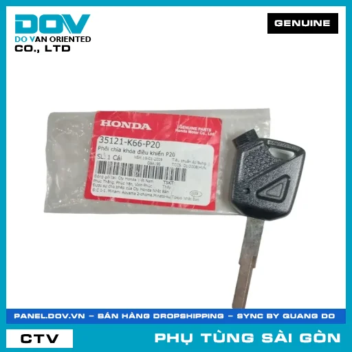 PHÔI CHÌA KHÓA ĐIỀU KHIỂN P20 | HONDA PARTS CODE 35121K66P20 — 35121K66P20