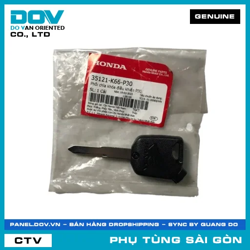 PHÔI CHÌA KHÓA ĐIỀU KHIỂN P30 | HONDA PARTS CODE 35121K66P30 — 35121K66P30