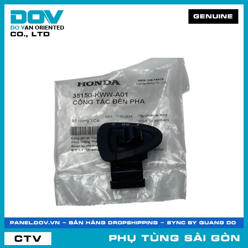 CÔNG TẮC ĐÈN PHA | HONDA PARTS CODE 35150KWWA01 — 35150KWWA01
