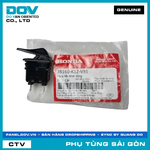 CÔNG TẮC KHỞI ĐỘNG | HONDA PARTS CODE 35160K12V81 — 35160K12V81