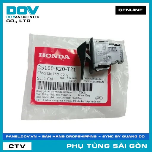 CÔNG TẮC KHỞI ĐỘNG | HONDA PARTS CODE 35160K20T21 — 35160K20T21