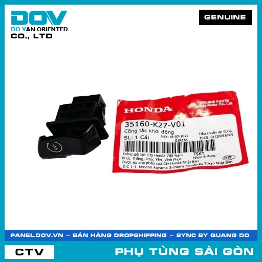 CÔNG TẮC KHỞI ĐỘNG | HONDA PARTS CODE 35160K27V01 — 35160K27V01