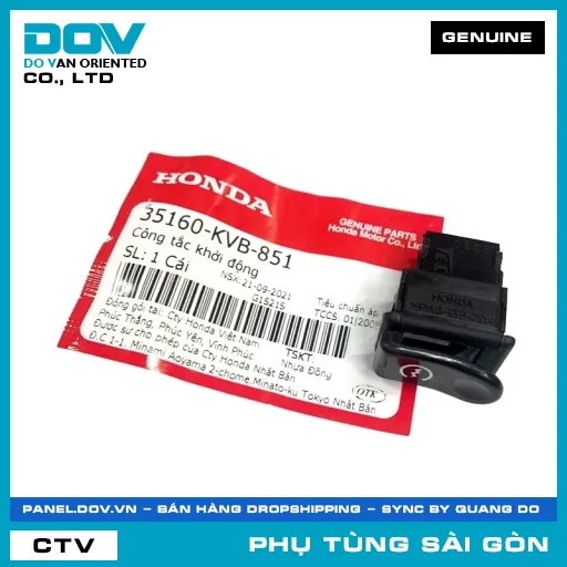 CÔNG TẮC KHỞI ĐỘNG | HONDA PARTS CODE 35160KVB851 — 35160KVB851