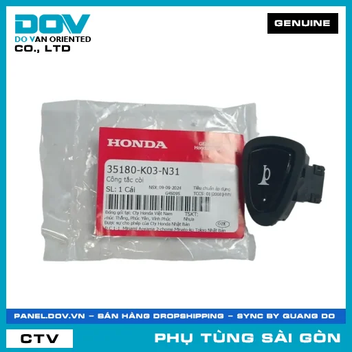 CÔNG TẮC CÒI | HONDA PARTS CODE 35180K03N31 — 35180K03N31