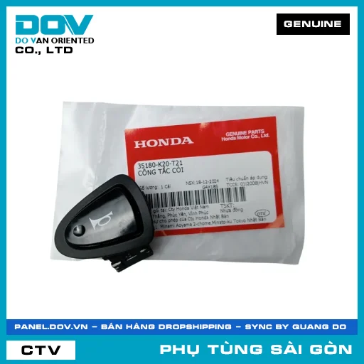 CÔNG TẮC CÒI | HONDA PARTS CODE 35180K20T21 — 35180K20T21