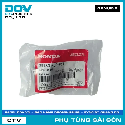 CÔNG TẮC CÒI | HONDA PARTS CODE 35180K89V51 — 35180K89V51