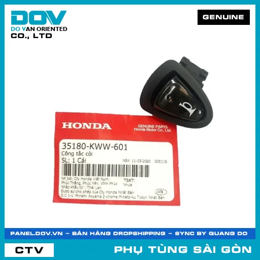 CÔNG TẮC CÒI | HONDA PARTS CODE 35180KWW601 — 35180KWW601