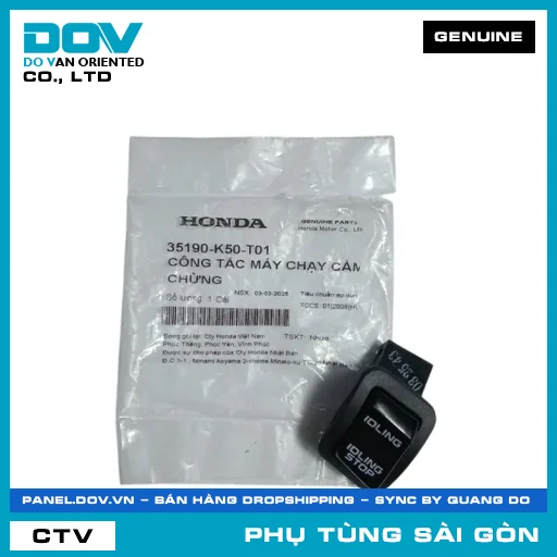 CÔNG TẮC MÁY CHẠY CẦM CHỪNG | HONDA PARTS CODE 35190K50T01 — 35190K50T01