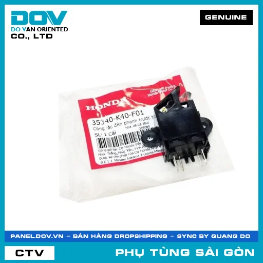 CÔNG TẮC ĐÈN PHANH TRƯỚC TRÁI | HONDA PARTS CODE 35340K40F01 — 35340K40F01
