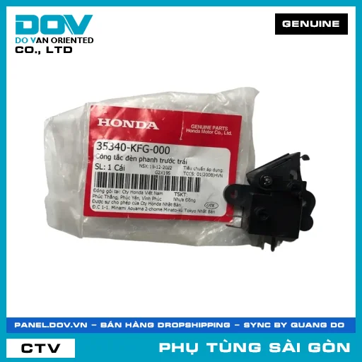 CÔNG TẮC ĐÈN PHANH TRƯỚC TRÁI | HONDA PARTS CODE 35340KFG000 — 35340KFG000