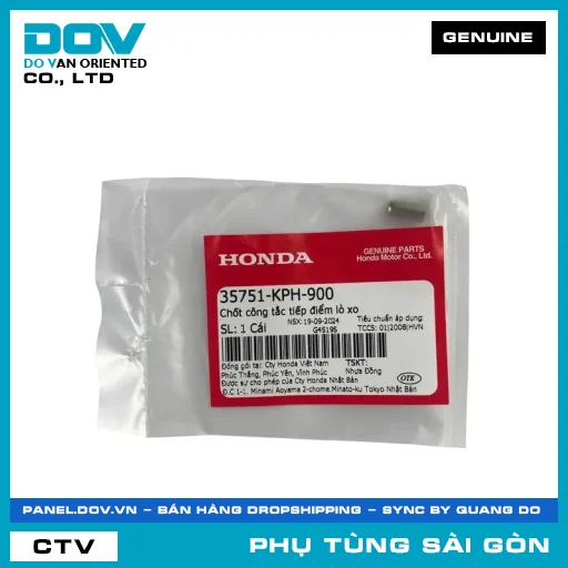 CHỐT CÔNG TẮC TIẾP ĐIỂM LÒ XO | HONDA PARTS CODE 35751KPH900 — 35751KPH900