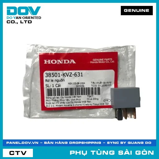 RƠ LE NGUỒN | HONDA PARTS CODE 38501KVZ631 — 38501KVZ631