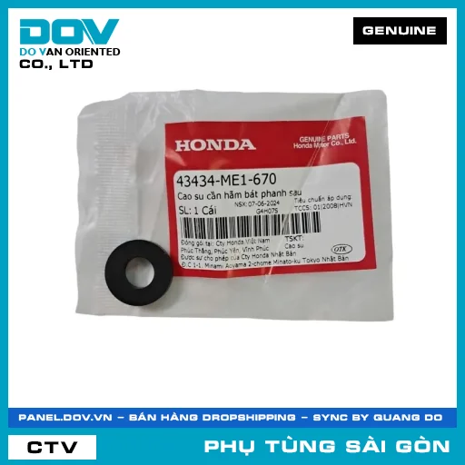 CAO SU CẦN HÃM BÁT PHANH SAU | HONDA PARTS CODE 43434ME1670 — 43434ME1670
