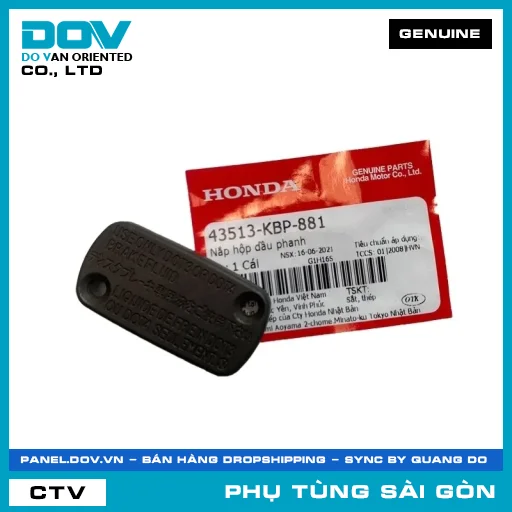 NẮP HỘP NHỚT PHANH | HONDA PARTS CODE 43513KBP881 — 43513KBP881