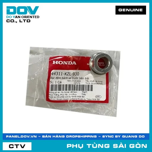 BẠC ĐỆM BÁNH XE TRƯỚC BÊN TRÁI | HONDA PARTS CODE 44311KZL930 — 44311KZL930