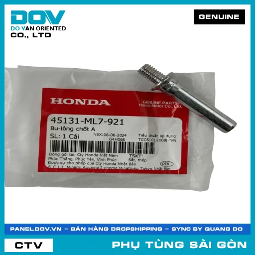 BU-LÔNG CHỐT A | HONDA PARTS CODE 45131ML7921 — 45131ML7921