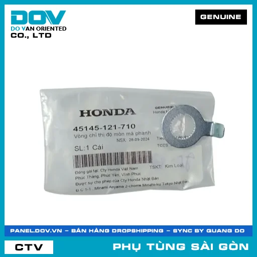 VÒNG CHỈ THỊ ĐỘ MÒN BỐ THẮNG | HONDA PARTS CODE 45145121710 — 45145121710