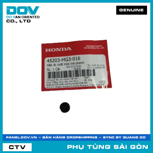 NẮP ỐC CHỐT TREO BỐ THẮNG | HONDA PARTS CODE 45203MG3016 — 45203MG3016