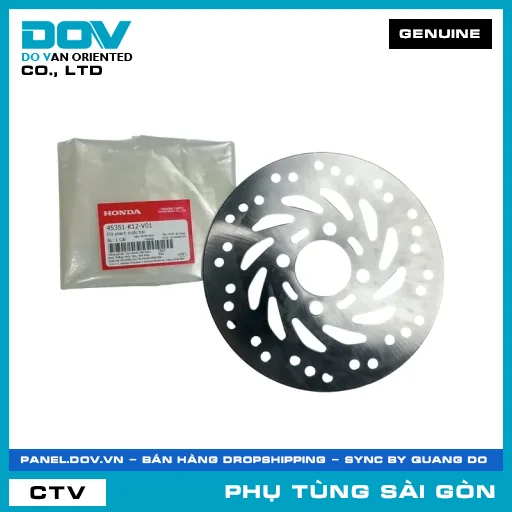 ĐĨA THẮNG TRƯỚC TRÁI | HONDA PARTS CODE 45351K12V01 — 45351K12V01