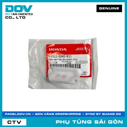 ĐỆM CÁCH XY-LANH PHANH | HONDA PARTS CODE 45521GW0911 — 45521GW0911