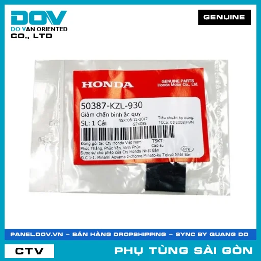 GIẢM CHẤN BÌNH ẮC QUY | HONDA PARTS CODE 50387KZL930 — 50387KZL930