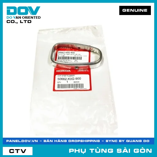 ỐP KIM LOẠI NGOÀI CAO SU ĐỂ CHÂN | HONDA PARTS CODE 50662K0G900 — 50662K0G900