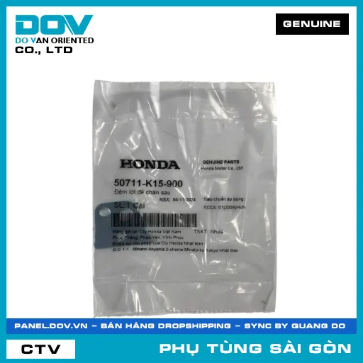 ĐỆM LÓT ĐỂ CHÂN SAU | HONDA PARTS CODE 50711K15900 — 50711K15900